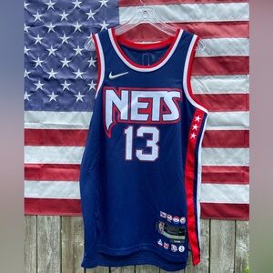 Brooklyn Nets Harden Nike Blue Swingman Jersey - City Edition